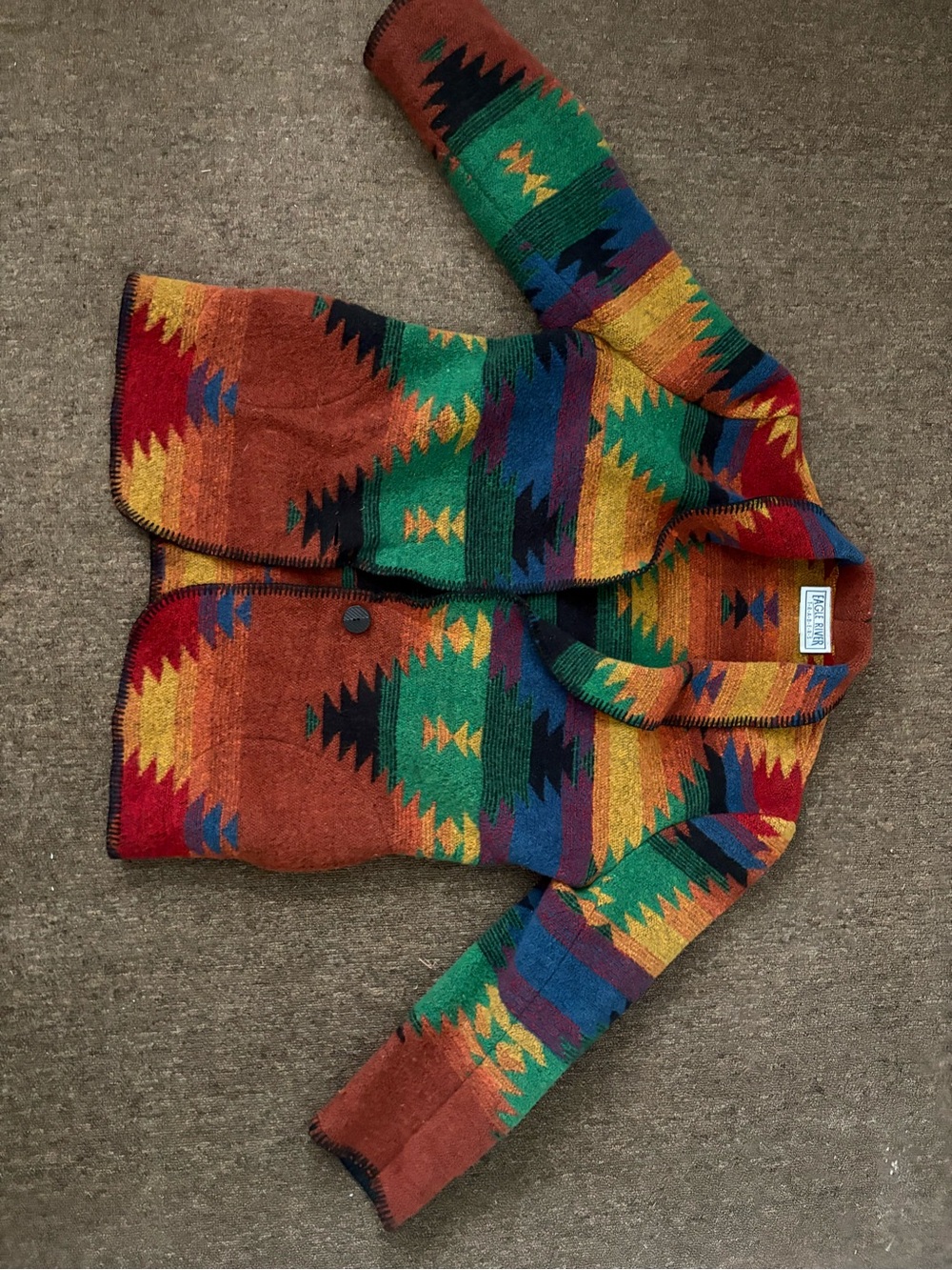 Men's Multicolor Southwestern Knit Cardigan Sweater